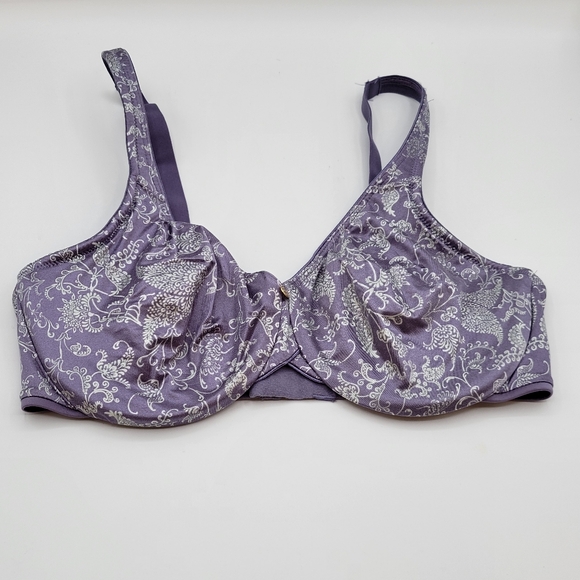 Lilyette Lavender and Silver Patterned Bra - Picture 1 of 6